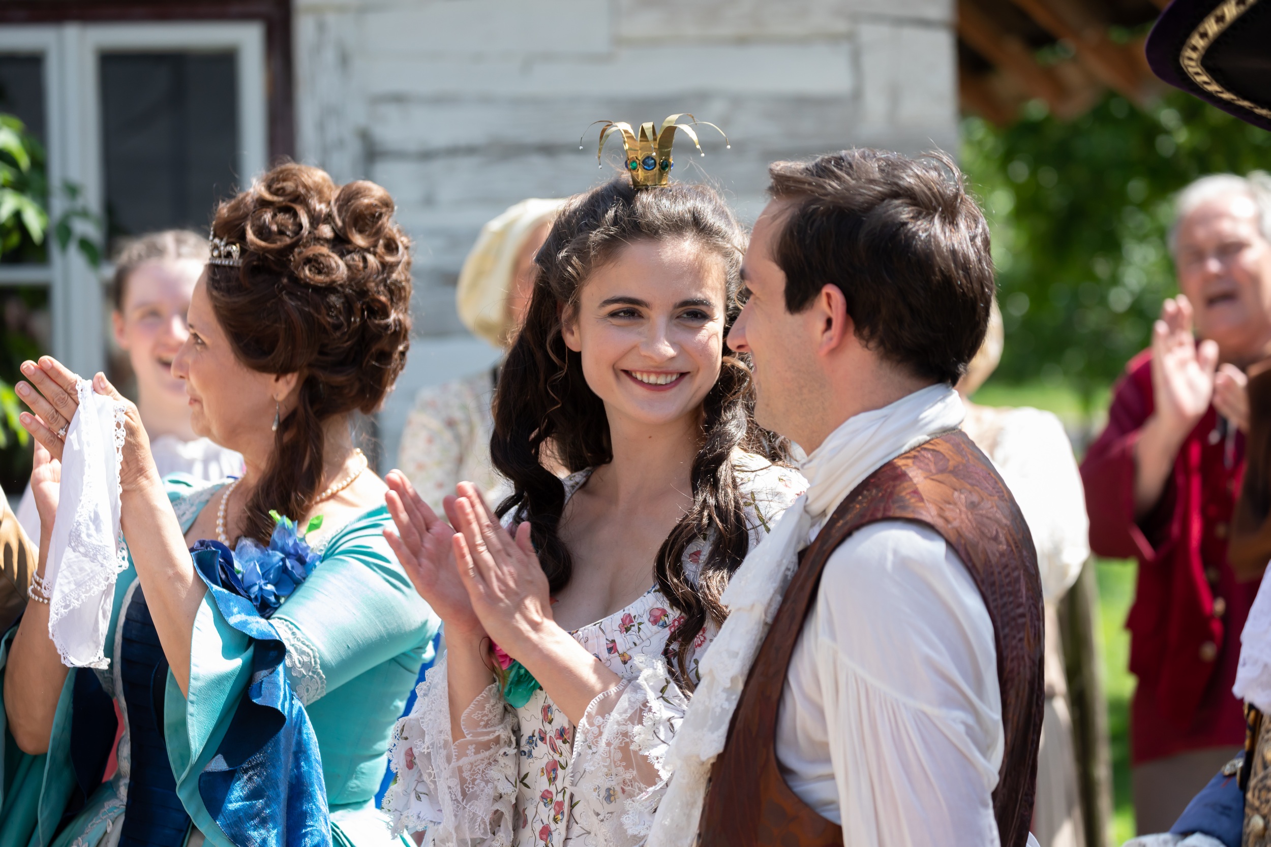 Natáčení pohádky s názvem Princezna a půl království ve skanzenu Betlém v Hlinsku 11. června 2019.